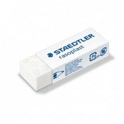 Gomma Rasoplast 63 x 13 x 23 mm bianco per matita Staedtler box 20 pezzi