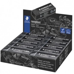 Gomma Rasoplast 63 x 13 x 23 mm nero per matita Staedtler box 20 pezzi