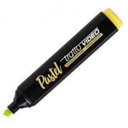 Evidenziatore Tratto Video pastel punta a scalpello tratto da 1,0mm5,0mm giallo limone Tratto