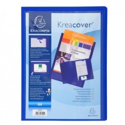 Cartella di presentazione Kreacover in PP 2 alette blu A4 Exacompta