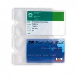 Busta porta card 5,8x8,7 cm 2 tasche trasparente Sei Rota