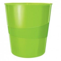 Cestino gettacarte WOW altezza 32,4 cm diametro 29 cm 15 L verde lime Leitz