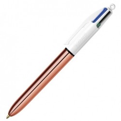 Penna a sfera a scatto 4 colori Rose 1,0 mm Bic® scatola 12 pezzi