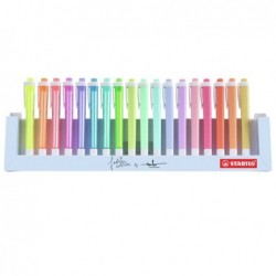 Evidenziatori Swing Cool Pastel punta a scalpello tratto 1 4 mm colori assortiti Stabilo deskset 18 pezzi