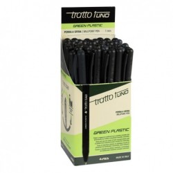 Penna sfera Tratto Uno Green punta media 1 mm nero Tratto conf. 50 pezzi