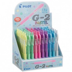 Roller gel scatto G2 0,7 mm colori assortiti pastel Pilot Display 60 pezzi