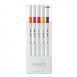 Fineliner Emott tratto 0.4 mm colori assortiti passion Uni Mitsubishi conf. 5 pezzi