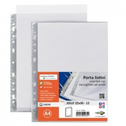 Portalistini Jolly 12 buste PP liscio 22 x 30 cm trasparente Sei rota