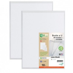 Buste a U Gaia PP riciclato buccia 30 x 42 cm Sei rota conf. 10 pezzi