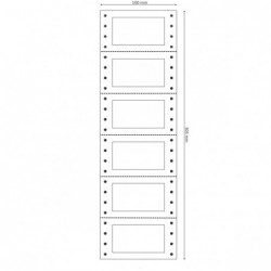 Etichette adesive a modulo continuo TT956 in carta corsia singola permanenti 64 x 34 mm 6 et/fg 200 fogli bianco Markin