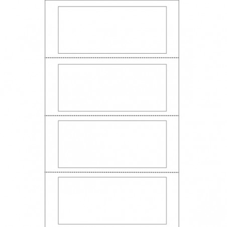 Etichette adesive a modulo continuo TT9512 in carta corsia singola permanenti 140 x 60 mm 4 et/fg 100 fogli bianco Markin