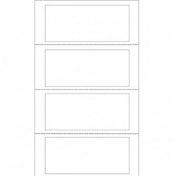 Etichette adesive a modulo continuo TT9512 in carta corsia singola permanenti 140 x 60 mm 4 et/fg 100 fogli bianco Markin