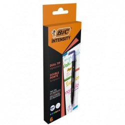 Evidenziatori dual tip Intensity colori assortiti Bic conf. 6 pezzi