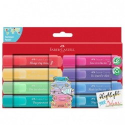 Evidenziatore Textliner 46 colori assortiti pastel Faber Castell astuccio 8 pezzi