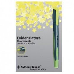 Evidenziatore a penna Starline punta scalpello tratto da 1,04,0mm giallo Starline