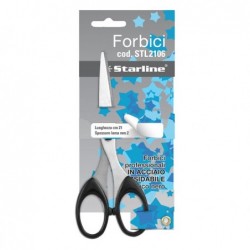 Forbici 21 cm lama in acciaio impugnatura ABS nero Starline