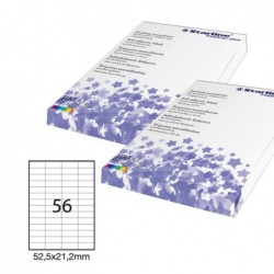 Etichette adesive in carta permanenti 52,5 x 21,2 mm 56 et/fg 100 fogli bianco Starline