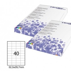 Etichette adesive in carta permanenti 52,5 x 29,7 mm 40 et/fg 100 fogli bianco Starline