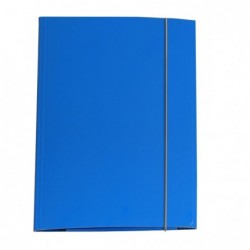 Cartellina con elastico cartone plastificato 3 lembi 25x34 cm azzurro Queen Starline