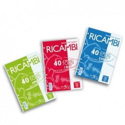 Ricambi forati Quaxima A5 4 mm 80 gr 40 fogli Pigna