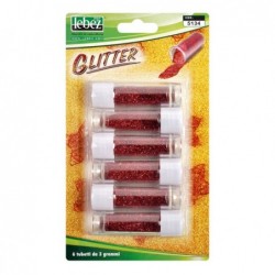 Porporina glitter 2gr rosso Lebez conf. 6 tubi