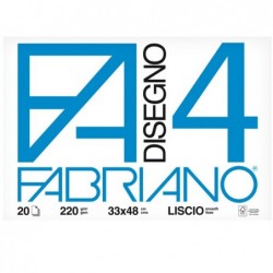 Album F4 33x48cm 220gr 20 fogli liscio Fabriano