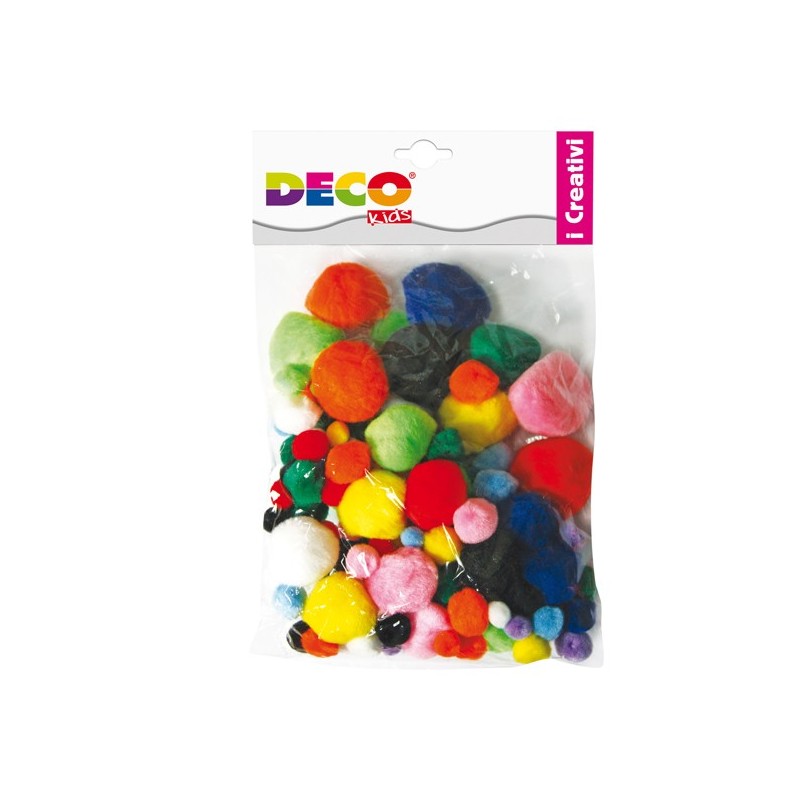 Pompons colori assortiti Deco busta 40 pezzi