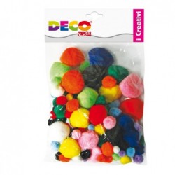 Pompons colori assortiti Deco busta 40 pezzi