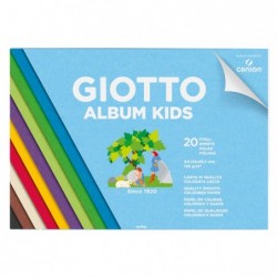 Album Kids Carta colorata 2+ A4 120gr 20 fogli Giotto