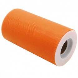 Tulle in rotolo arancione 12,5cmx25mt Big Party