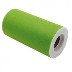 Tulle verde in rotolo da 12,5 cm x 25 mt Big Party