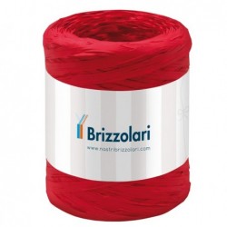 Nastro Rafia sintetica rosso 07 5mmx200mt Brizzolari