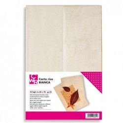 Carta riso 50 x 70 cm 25 g bianco CWR conf. 10 fogli