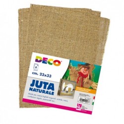 Juta naturale 23 x 33 cm Deco conf. 6 pezzi