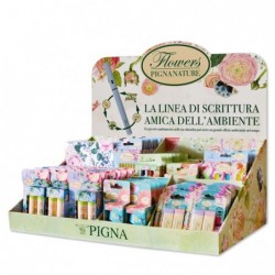 Espositore Nature Flowers cancelleria assortita Pigna