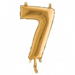 Palloncino numero 7 H 36 cm mylar oro Big party