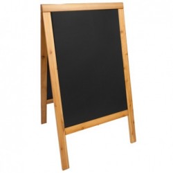 Lavagna Sandwich cavalletto Teak 69 x 125 cm Securit