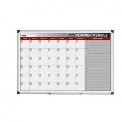 Planner magnetico mensile 90 x 60 cm silver BiOffice